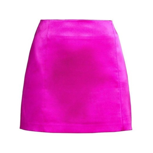 NWT Frame Magenta Satin/Silky Skirt - Picture 5 of 8